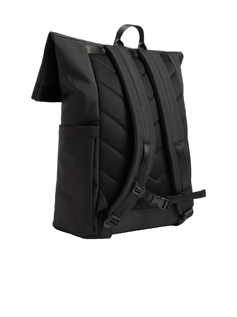 TS Roll Top Black Backpack